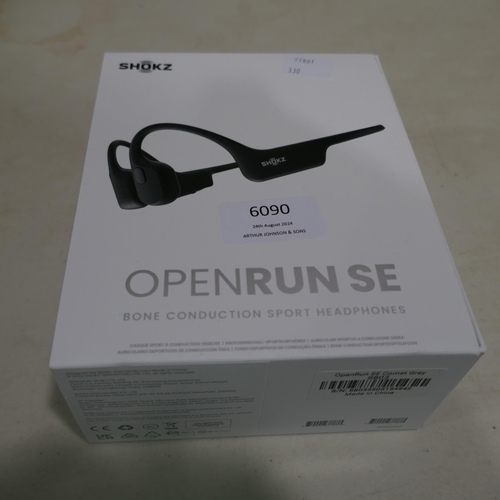 6090 - Shokz Open Run Se Grey Wireless Headphones (330-154) *This lot is subject to VAT