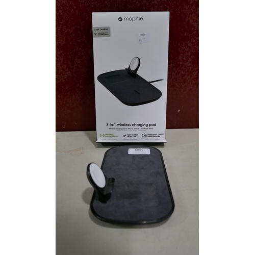 6099 - Mophie 3-In-1 Black  Wireless Charging Pad (330-179) *This lot is subject to VAT