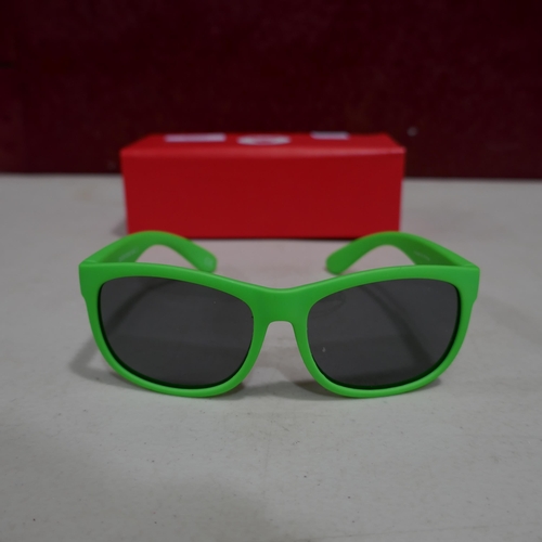 6103 - A pair of neon green Silverback childs sunglasses with hard case