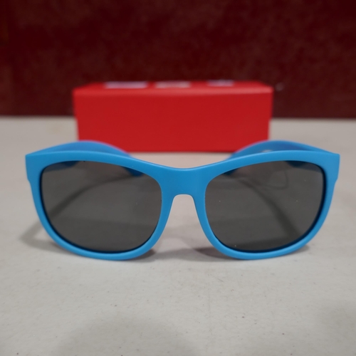 6105 - A pair of neon blue Silverback childs sunglasses with hard case