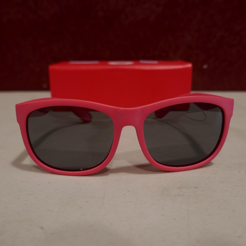 6107 - A pair of neon pink Silverback childs sunglasses with hard case