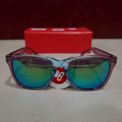 6109 - A pair of purple/blue two tone Silverback sunglasses with hard case (green tint lenses)