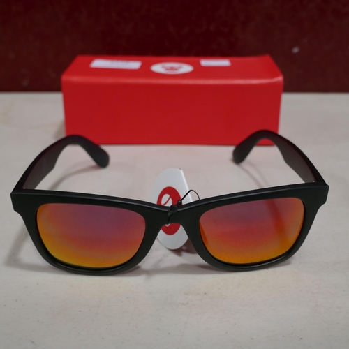 6116 - A pair of black Silverback sunglasses with hard case (red tint lense)