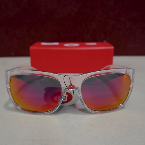 6118 - A pair of clear framed Silverback sunglasses with hard case (orange tint lense)