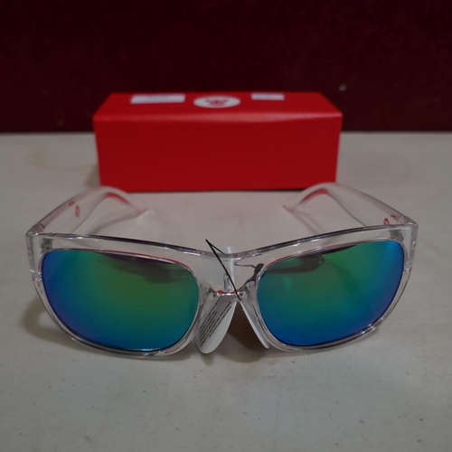 6120 - A pair of clear framed Silverback sunglasses with hard case (blue tint lense)