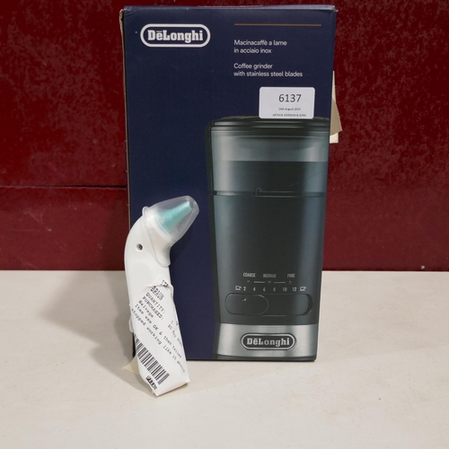 6137 - Delonghi Coffee Grinder, a Braun Thermometer(330-281) *This lot is subject to VAT