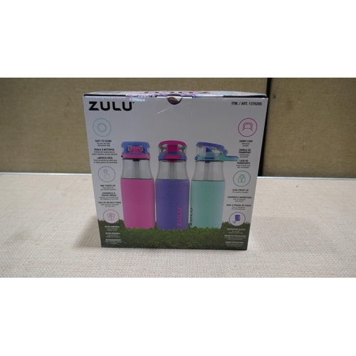 6228 - Zulu Water Bottle 3 Pack (330-239) *This lot is subject to VAT