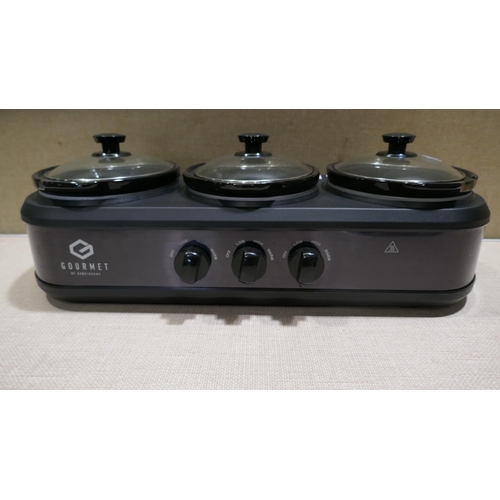 6246 - Mpl Triple Cooker Grey   Slow Cooker 7.1L  (330-91) *This lot is subject to VAT