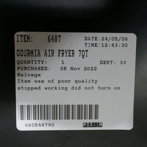 6143 - 4 X Gourmia Air Fryers 7Qt - Sold As Scrap *This Item Is Subject To Vat (327A-61)