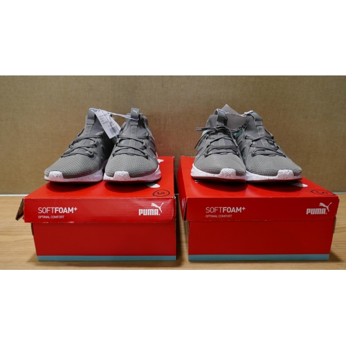 6161 - Two Pairs Of Puma Contempt demi mesh womens grey trainers ( UK size 5) with box (329)  * This lot is... 