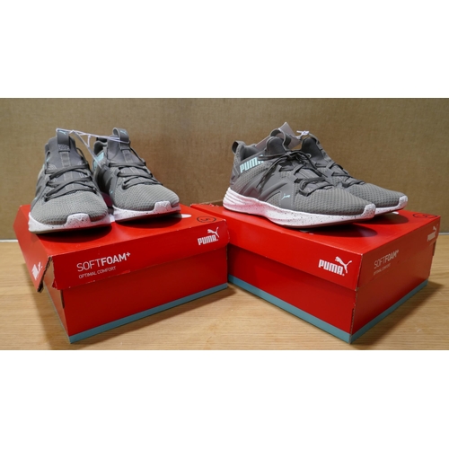 6161 - Two Pairs Of Puma Contempt demi mesh womens grey trainers ( UK size 5) with box (329)  * This lot is... 