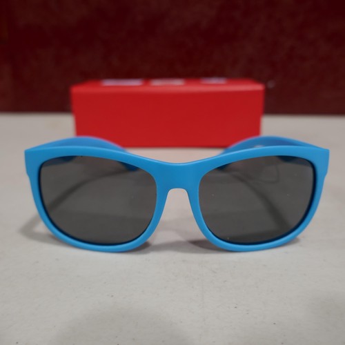 6106 - A pair of neon blue Silverback childs sunglasses, with hard case