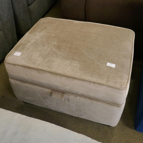 1510 - A silver velvet footstool