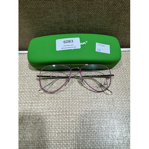 6083 - Rayban Rb 1089 4076 50X14Purple Metal F/F Girls    (330-65) *This lot is subject to VAT