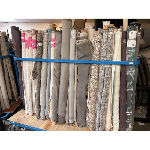 1482 - A large quantity of upholstery fabric roll ends