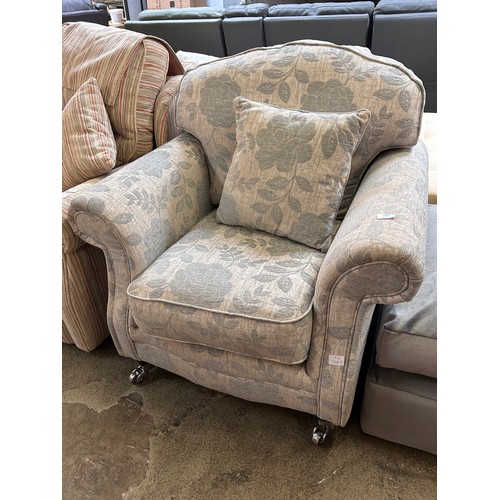 1488 - A Parker Knoll floral armchair