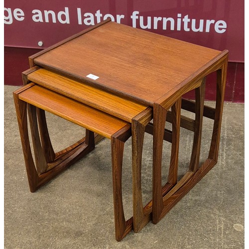 10 - A G-Plan Quadrille teak nest of tables