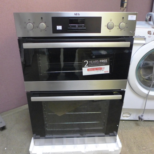 4001 - AEG Built In Double Oven,  H888xW594xD568  - model no. DEB331010M, Original RRP £557.50 inc. vat   (... 