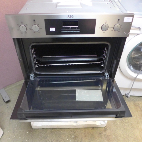 4001 - AEG Built In Double Oven,  H888xW594xD568  - model no. DEB331010M, Original RRP £557.50 inc. vat   (... 