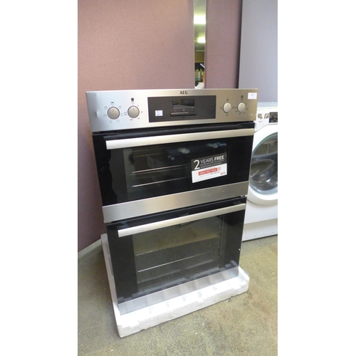 4001 - AEG Built In Double Oven,  H888xW594xD568  - model no. DEB331010M, Original RRP £557.50 inc. vat   (... 