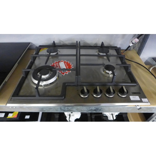 4027 - Zanussi Easy Cook 4  Burner Gas Hob, H40xW595xD510  - model no. ZGNN645X, Original RRP £165.83 inc. ... 