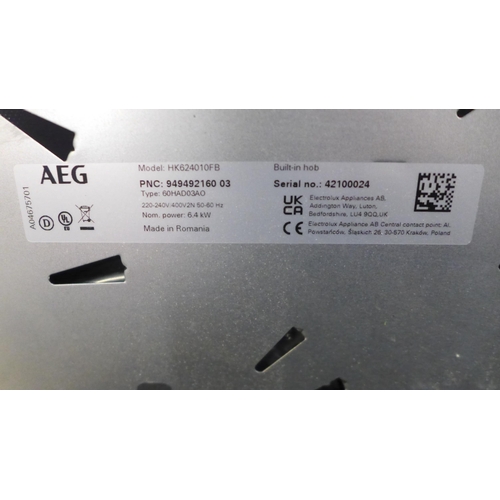 4040 - AEG Ceramic 4 Zone, Hob H38xW590xD520  - model no. HK624010FB, Original RRP £254.17 inc. vat   (454-... 