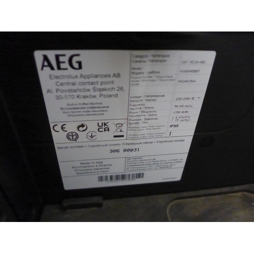 4041 - AEG Built In Coffee Machine - Matt Black Glass, H455xW595xD450 , Original RRP £1582.5 inc. vat   (45... 