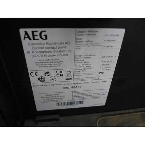 4041 - AEG Built In Coffee Machine - Matt Black Glass, H455xW595xD450 , Original RRP £1582.5 inc. vat   (45... 