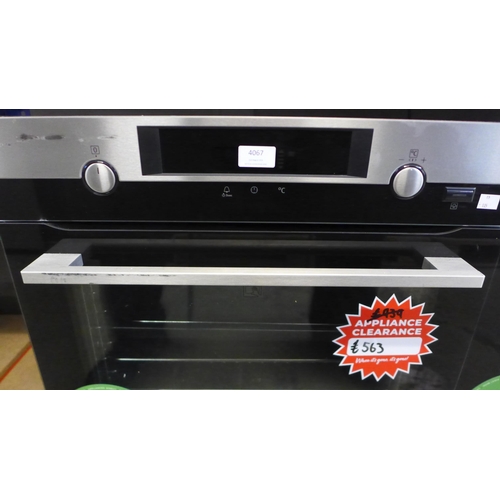 4067 - AEG  Single Pyrolytic Oven with SteamBake H594xW595xD567 - model no. BPK556220M, Original RRP £657.5... 