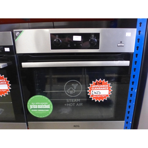 4068 - AEG Multifunction Pyrolytic Oven With Steam + Hot Air - H594xW595xD567 - model no. BPS355020M, Origi... 