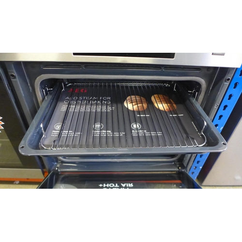 4068 - AEG Multifunction Pyrolytic Oven With Steam + Hot Air - H594xW595xD567 - model no. BPS355020M, Origi... 