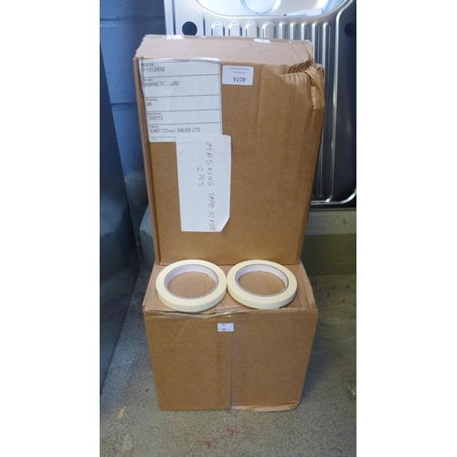 4074 - 2 Boxes Of 12mmx50m Masking Tape    (454-65)   * This lot is subject to vat