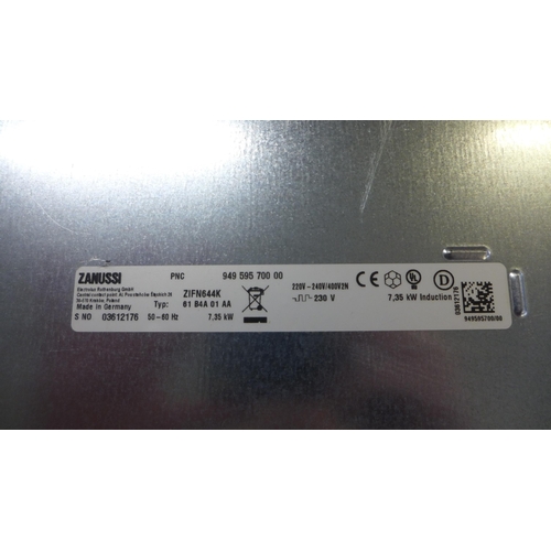 4098 - Zanussi JoinZone 4 Zone Induction Hob, H44xW590xD520  - model no. ZIFN644K, Original RRP £332.50 inc... 