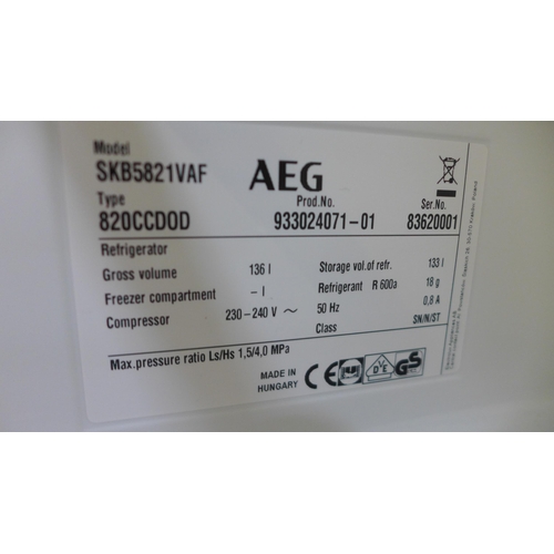 4106 - AEG Built Under Fridge, H815xW596xD550 - model no. SKB5821VAF, Original RRP £333.33 inc. vat   (454-... 