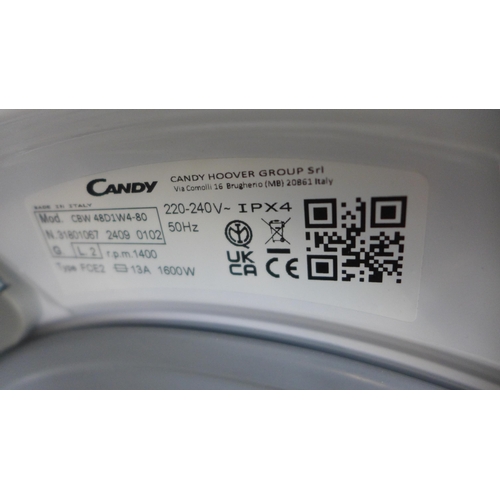 4108 - Candy Smart 8KG Integrated Washing Machine ( Dented Front Casing) H820xW600xD530, Original RRP £374.... 