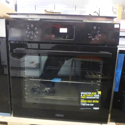 4124 - Zanussi Single Multifunction Oven - BLACK H589xW594xD568 , Original RRP £265.83 inc. vat   (454-175)... 