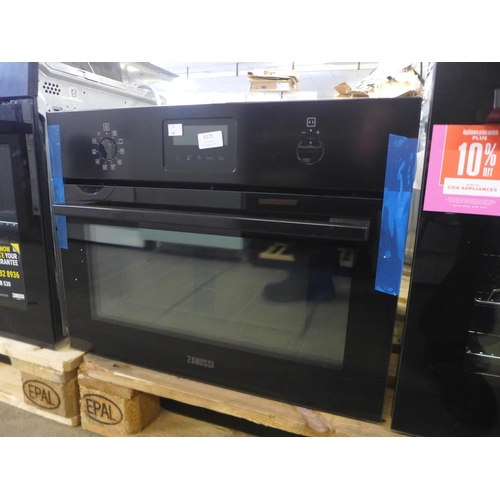 4125 - Zanussi Compact Multifunction Oven with Microwave - Black H455xW595xD567 , Original RRP £540.83 inc.... 