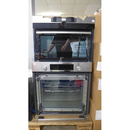 4130 - Bosch Serie 4 Pyrolytic Single Oven and AEG microwave oven ( Both Broken Door)  (454-12,95)   * This... 