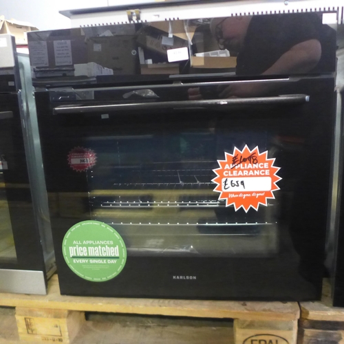 4136 - Karlson Single Pyrolytic Oven - Black, H595xW595xD546 - model no. TFTPYOVBKD, Original RRP £854.17 i... 