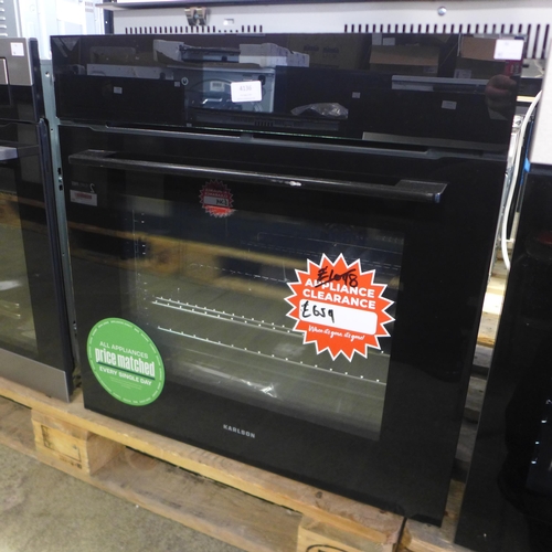 4136 - Karlson Single Pyrolytic Oven - Black, H595xW595xD546 - model no. TFTPYOVBKD, Original RRP £854.17 i... 