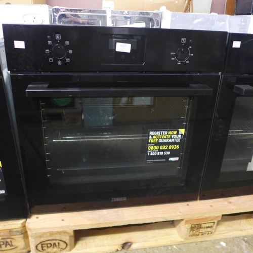 4167 - Zanussi  Single Multifunction Oven - BLACK H589xW594xD568, Original RRP £265.83 inc. vat   (454-188)... 