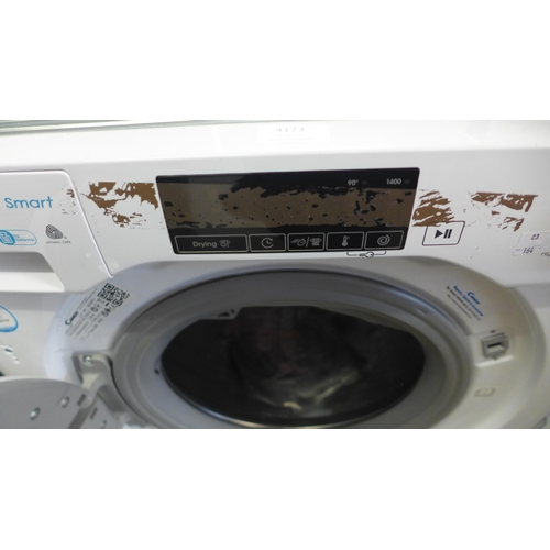 4173 - Candy Smart 9+5KG Integrated Washer Dryer,  H820xW600xD525 - model no. CBD 495D1WE, Original RRP £41... 