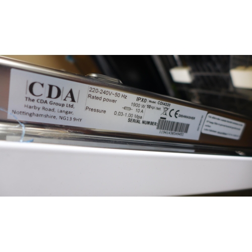 4186 - CDA  Integrated Sliding Hinge Dishwasher, H820xW448xD550, Original RRP £357.50 inc. vat   (454-127) ... 