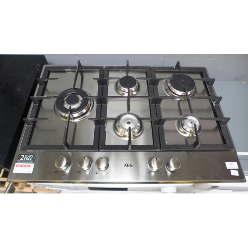 4189 - AEG 5 Burner Gas, Hob H40xW745xD510  - model no. HGB75500SM, Original RRP £332.50 inc. vat   (454-86... 