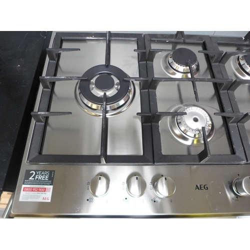 4189 - AEG 5 Burner Gas, Hob H40xW745xD510  - model no. HGB75500SM, Original RRP £332.50 inc. vat   (454-86... 