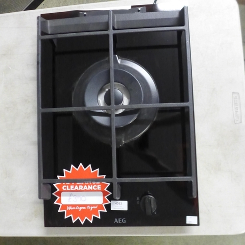 4033 - AEG Domino Gas on Glass Wok Hob,  H60xW360xD520 - model no. HC411521GB, Original RRP £524.17 inc. va... 