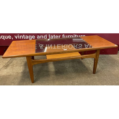 40 - A G-Plan Fresco teak and glass topped rectangular coffee table