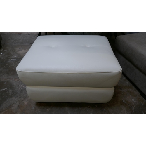 1397 - An SCS Fallon cream leather storage footstool