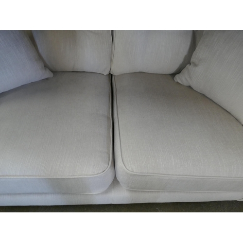 1414 - A DFS Zinc natural fabric three seater and two seater sofa RRP £1729