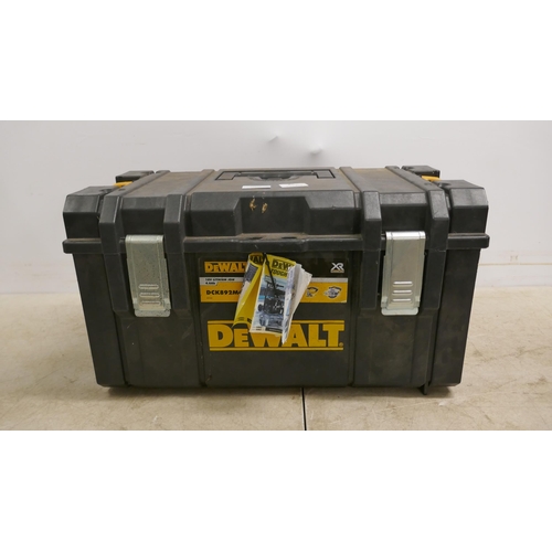 2005 - A DeWalt Tough System toolbox containing a quantity of DeWalt items including 3 cordless drills, 1 c... 